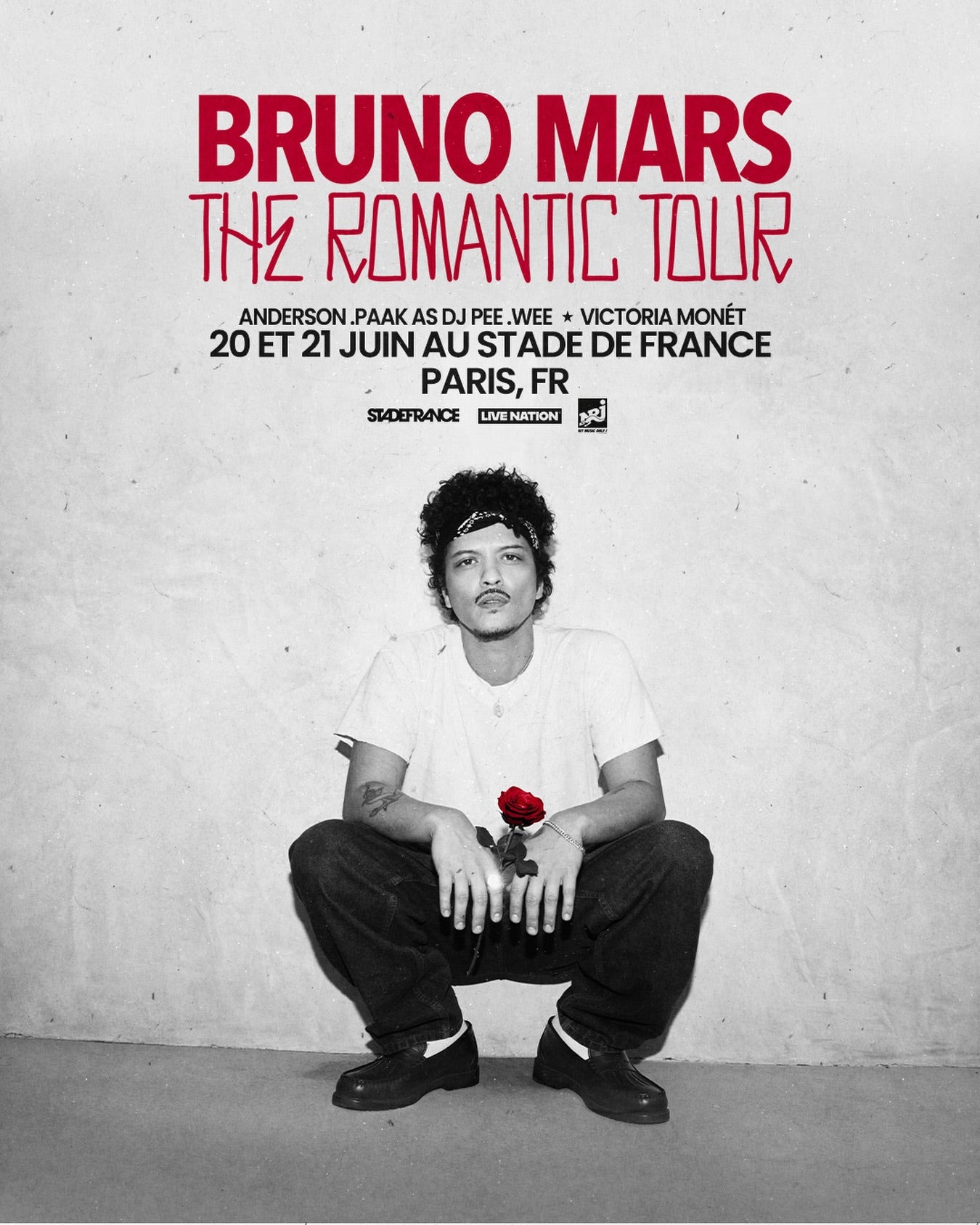 BRUNO MARS - STADE DE FRANCE - Du 18 au 21 juin 2026